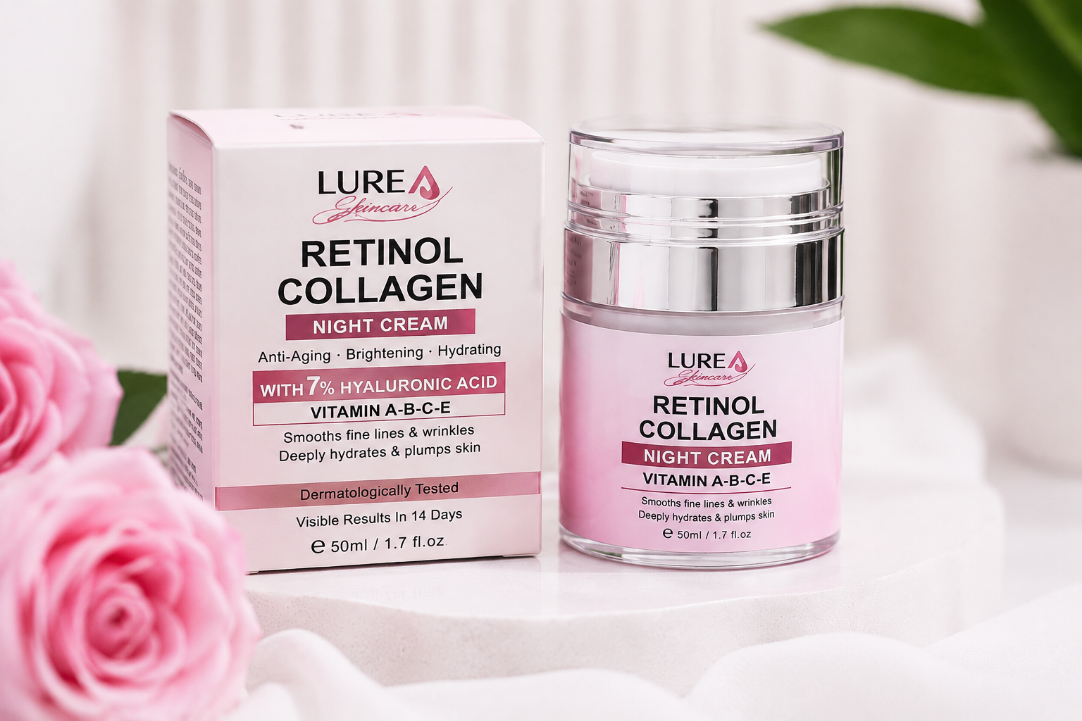Crème de Nuit Rétinol & Collagène – LUREA