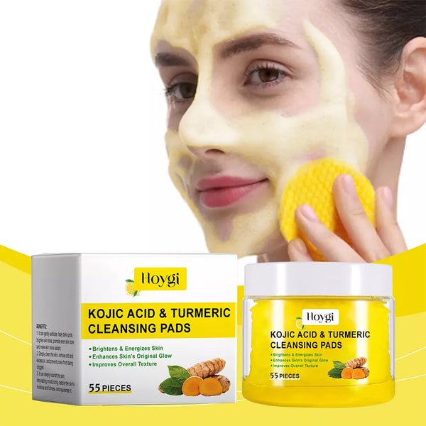 Pads au curcuma à l'acide kojique 3 en 1 nettoyants & exfoliants